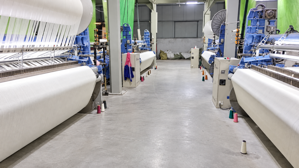 Equipment inside the factory workshop
